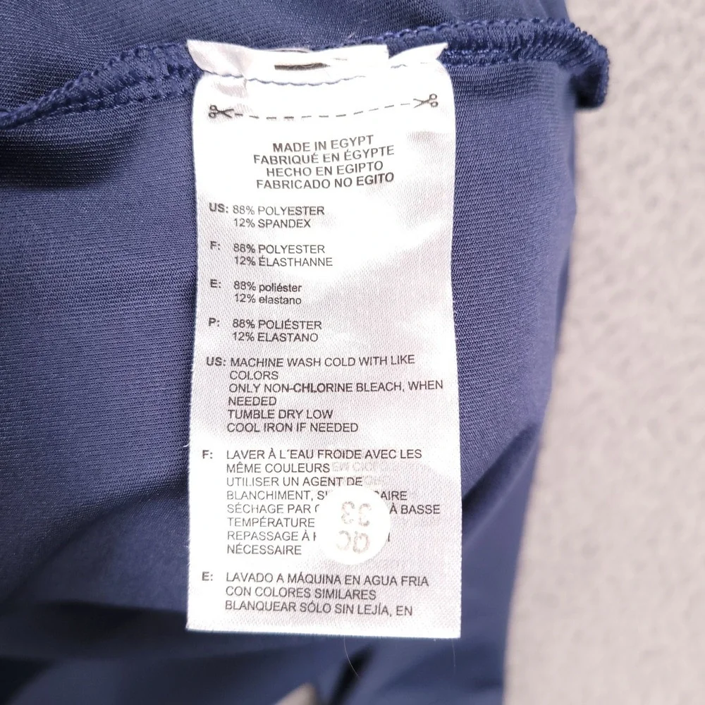 ADIDAS Golf Shirt Mens Size 2XL Blue 1/4‎ Zip Performance Long Sleeve Pullover